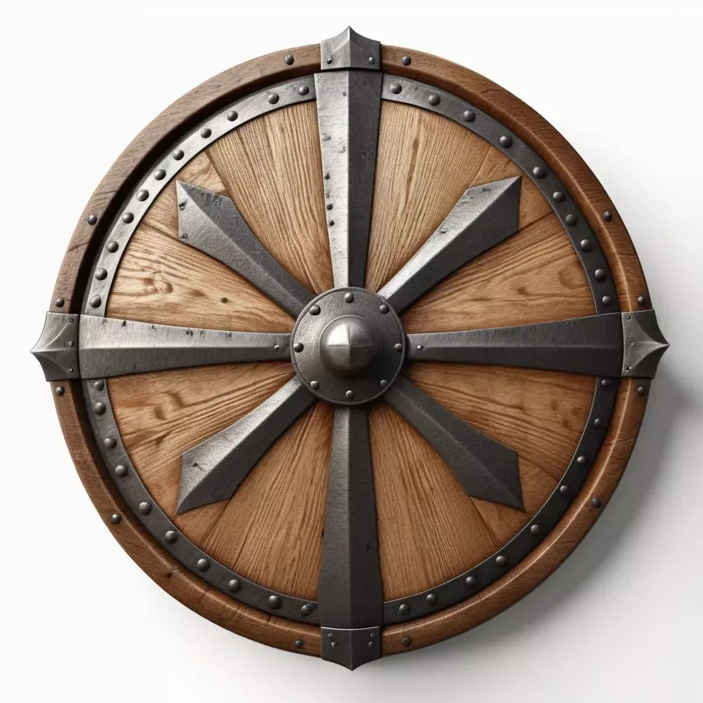 Viking Round Wooden Shield 3D model purchase
