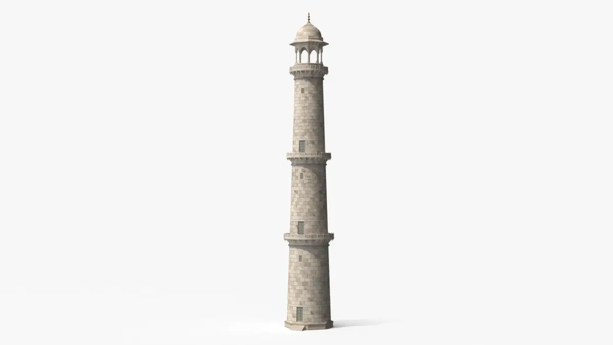 Indo-Islamic Tower With Balcony 3D model