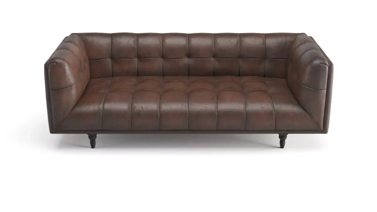 Old Leather Sofa Free low-poly 3D model