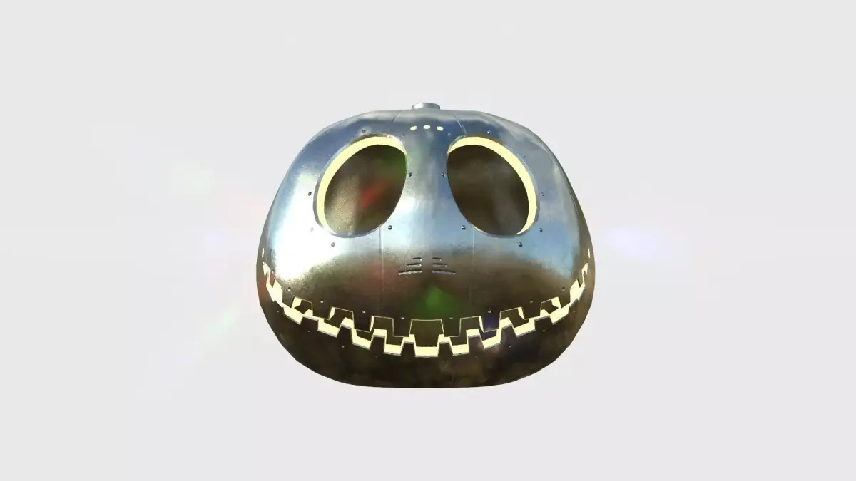 Pumpkin Head 04 SciFi - Jack O Mask - Character Design Low-poly 3D model