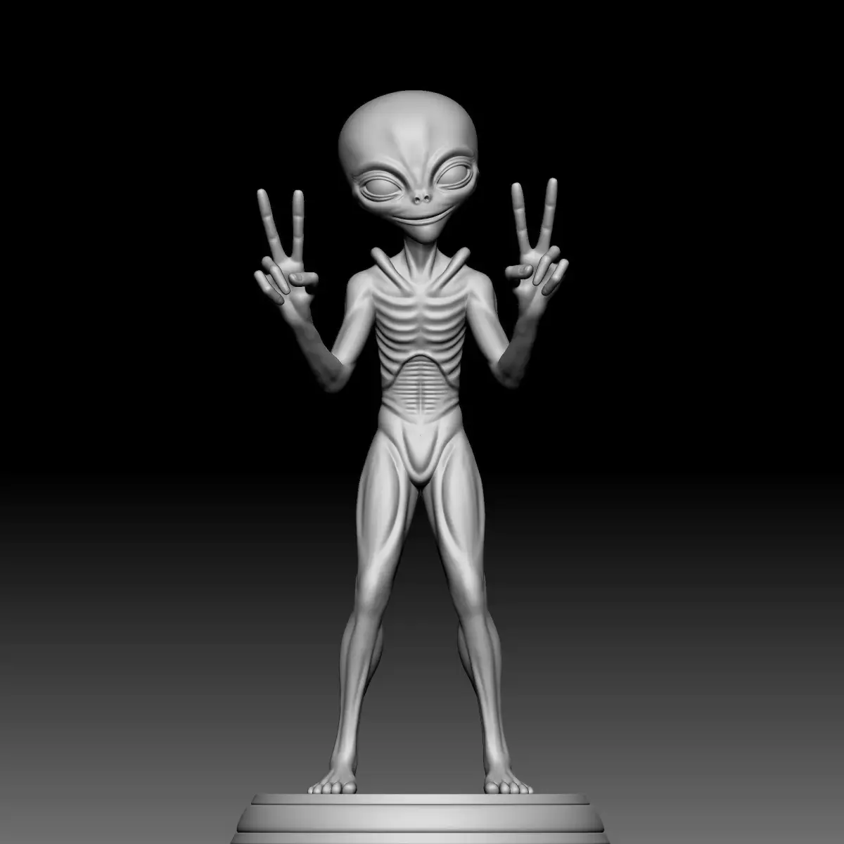 Alien Statue - 0230 3D print model