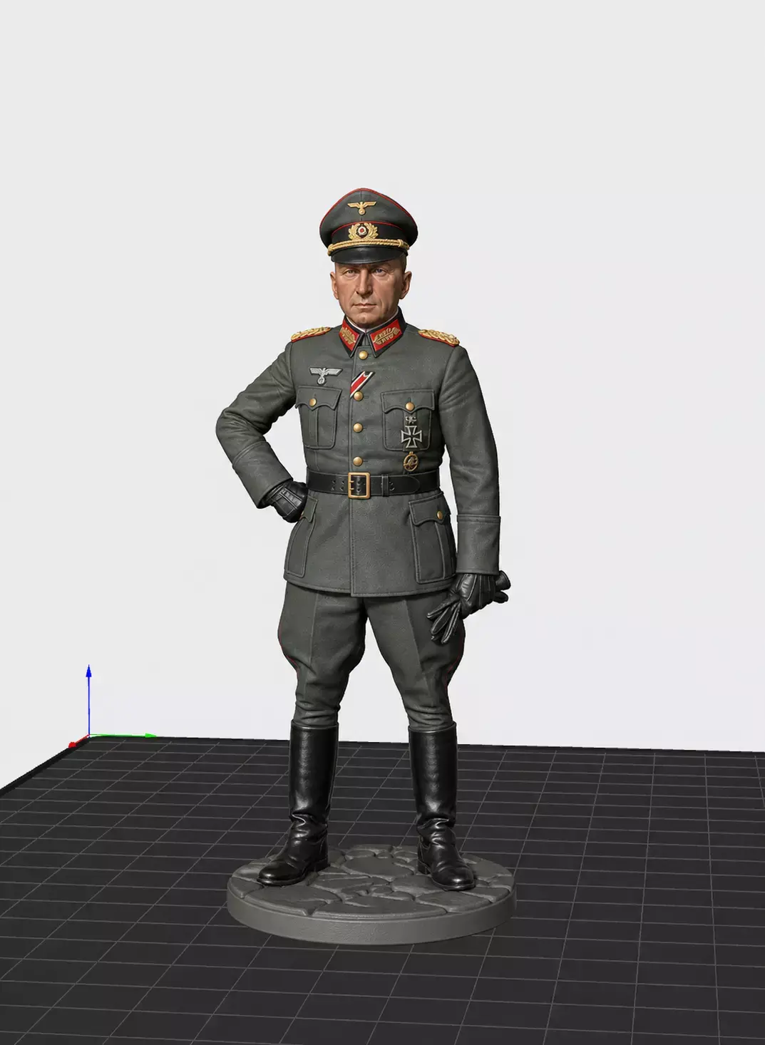 Historical Field Marshal Figure STL File for 3D Printing 3D print model