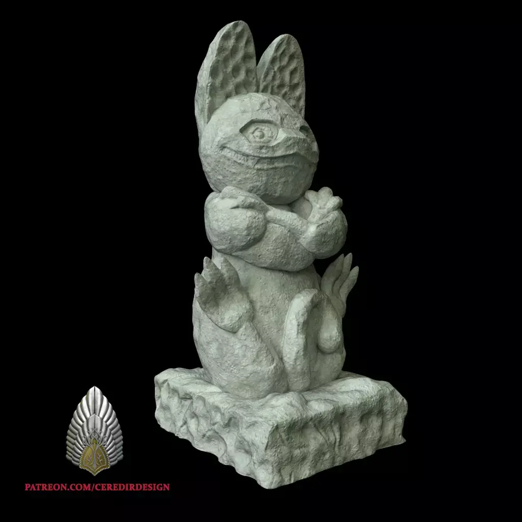 Loth Cat GArden Gnome 3d digital download Garden Statue 3D print model