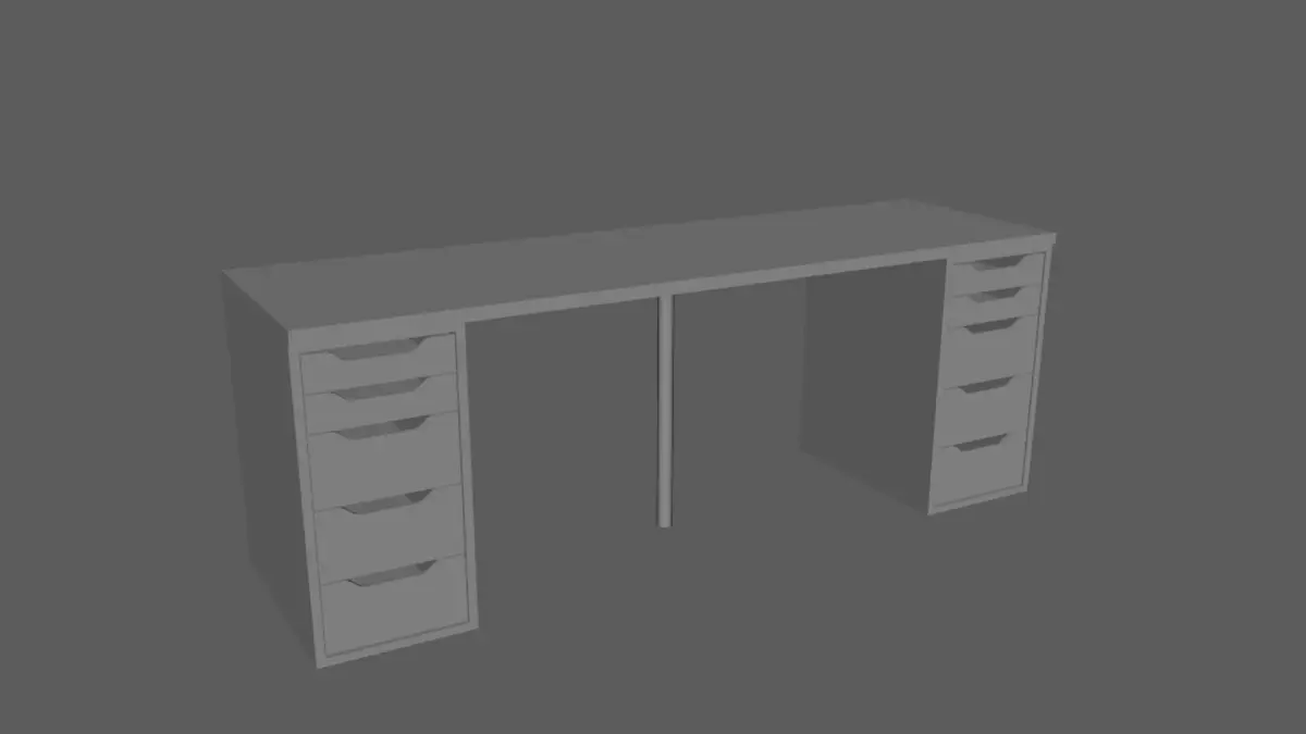 Lowpoly Ikea Desk Free low-poly 3D model