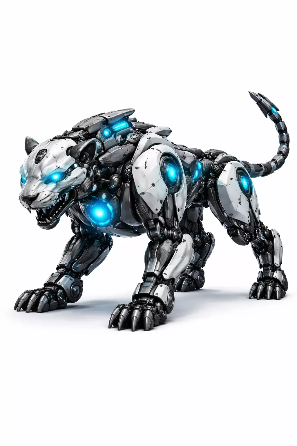 Futuristic Robotic Panther High Detail SciFi 3D Model Game Ready 3D print model