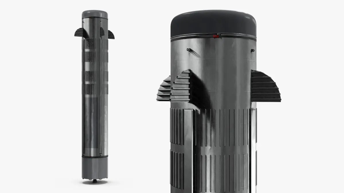 Vertical Launch Rocket with Finned Design 3D model