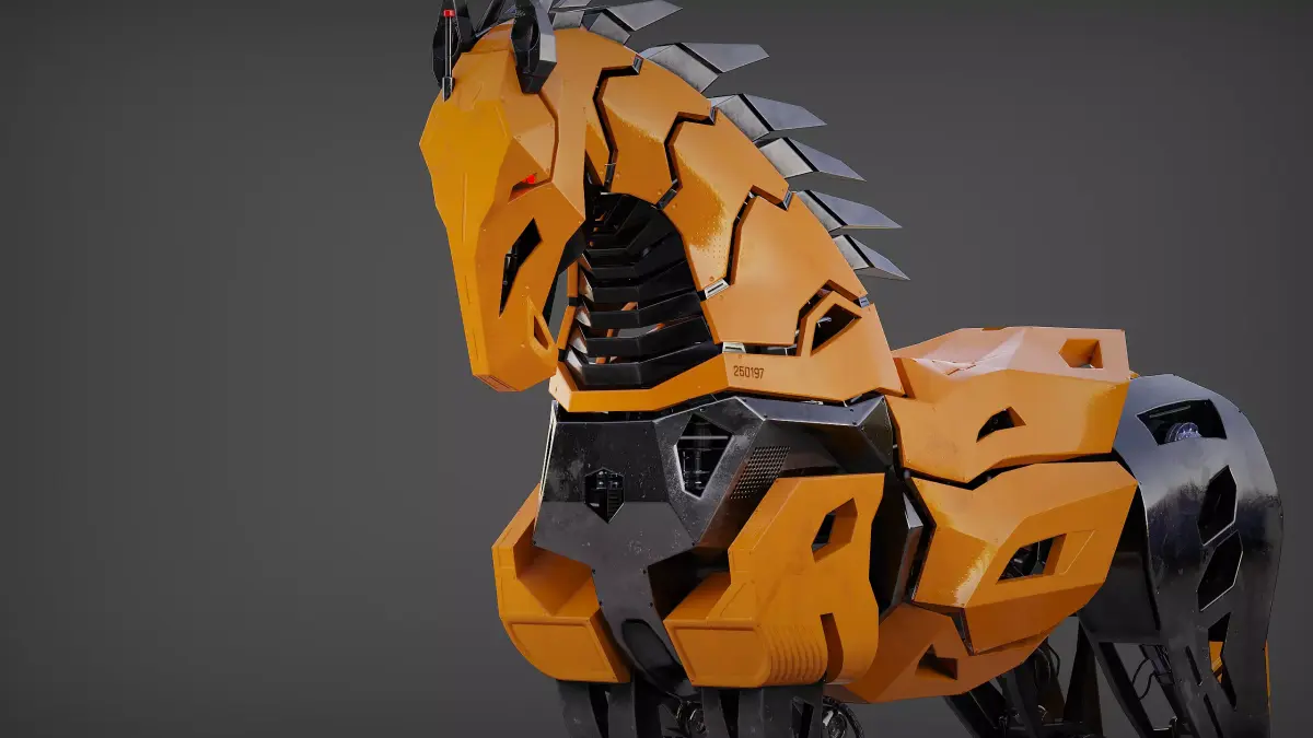 Sci-Fi mech horse   Low-poly 3D model purchase