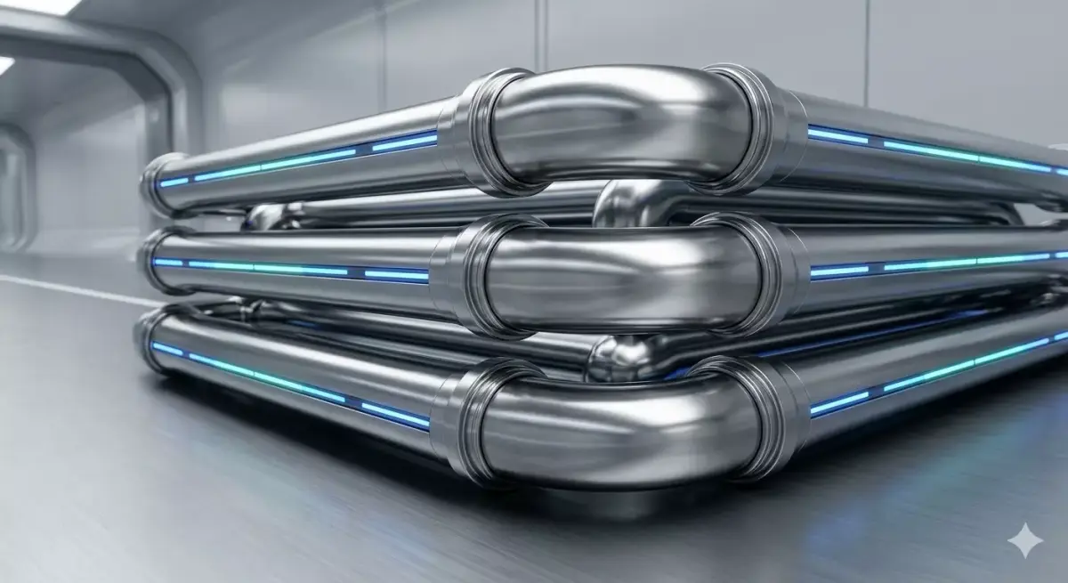 Sci-Fi Industrial Modular Pipeline Set  Low-poly 3D model