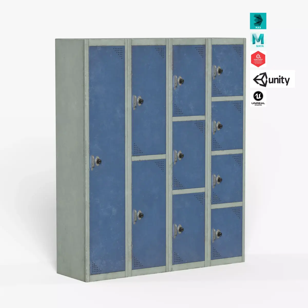 CabinetLocker Free low-poly 3D model
