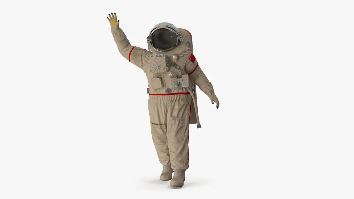 Astronaut Suit Haiying with Helmet Rigged for Maya 3D model