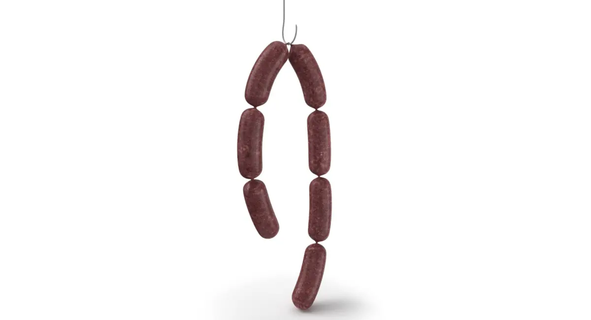 Sausages On Hook 02 3D Model