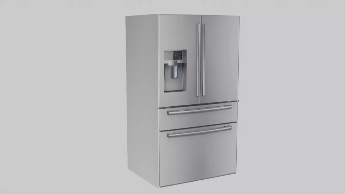 refrigerator samsung fridge freezer Low-poly 3D model