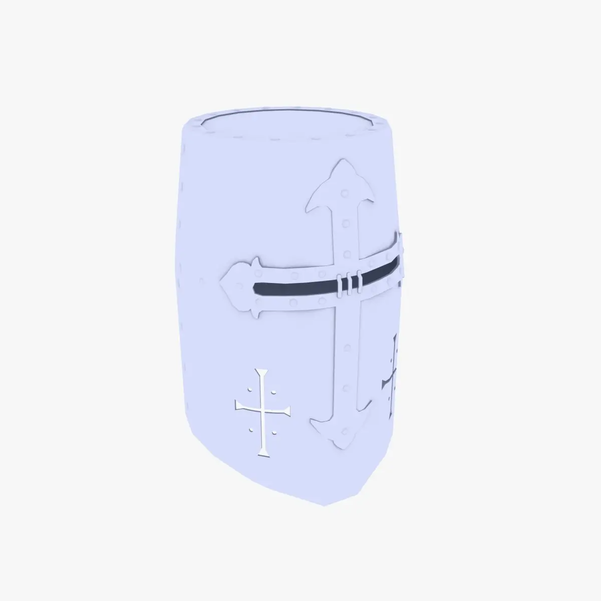 Templar Helmet Low-poly 3D model