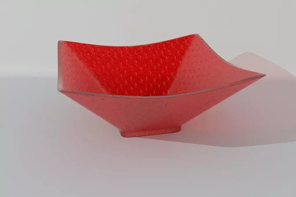 Glass Strawberry Bowl Free 3D model
