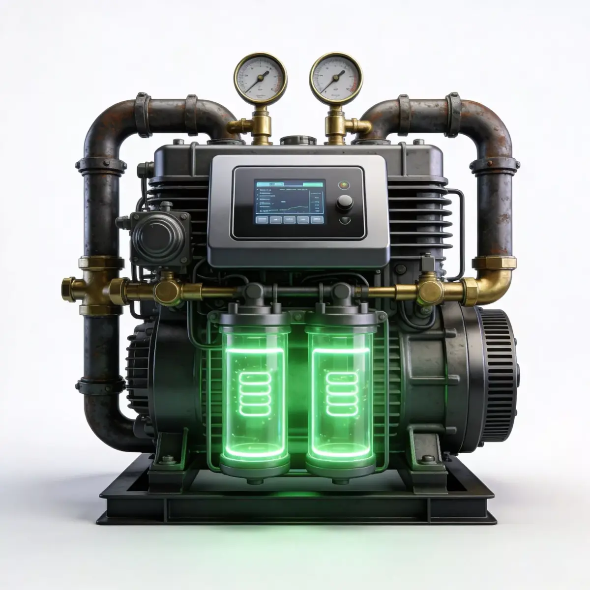 Radiant-Core Hybrid Power Generator Low Poly 3D Model Low-poly 3D model