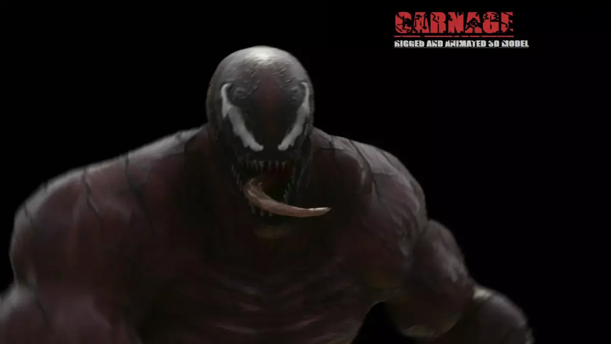 Carnage Rigged And Animated  Low-poly 3D model