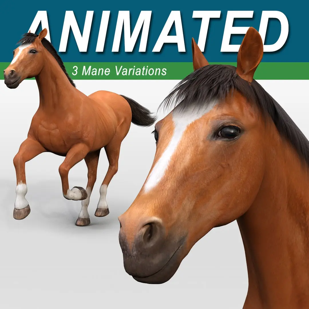 Horse Brown 3D model get