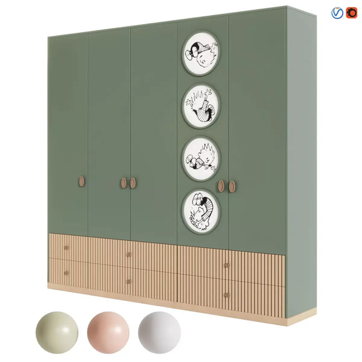 Children Furniture in a Modern Style 003 Low-poly 3D model