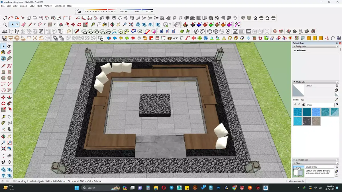 Outdoor sitting area 3d model 3D model purchase