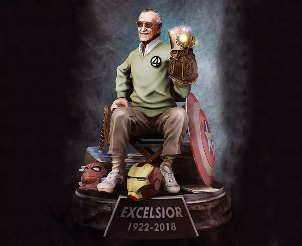 Stan Lee Tribute Statues 3D Model Ready to Print STL 3D print model