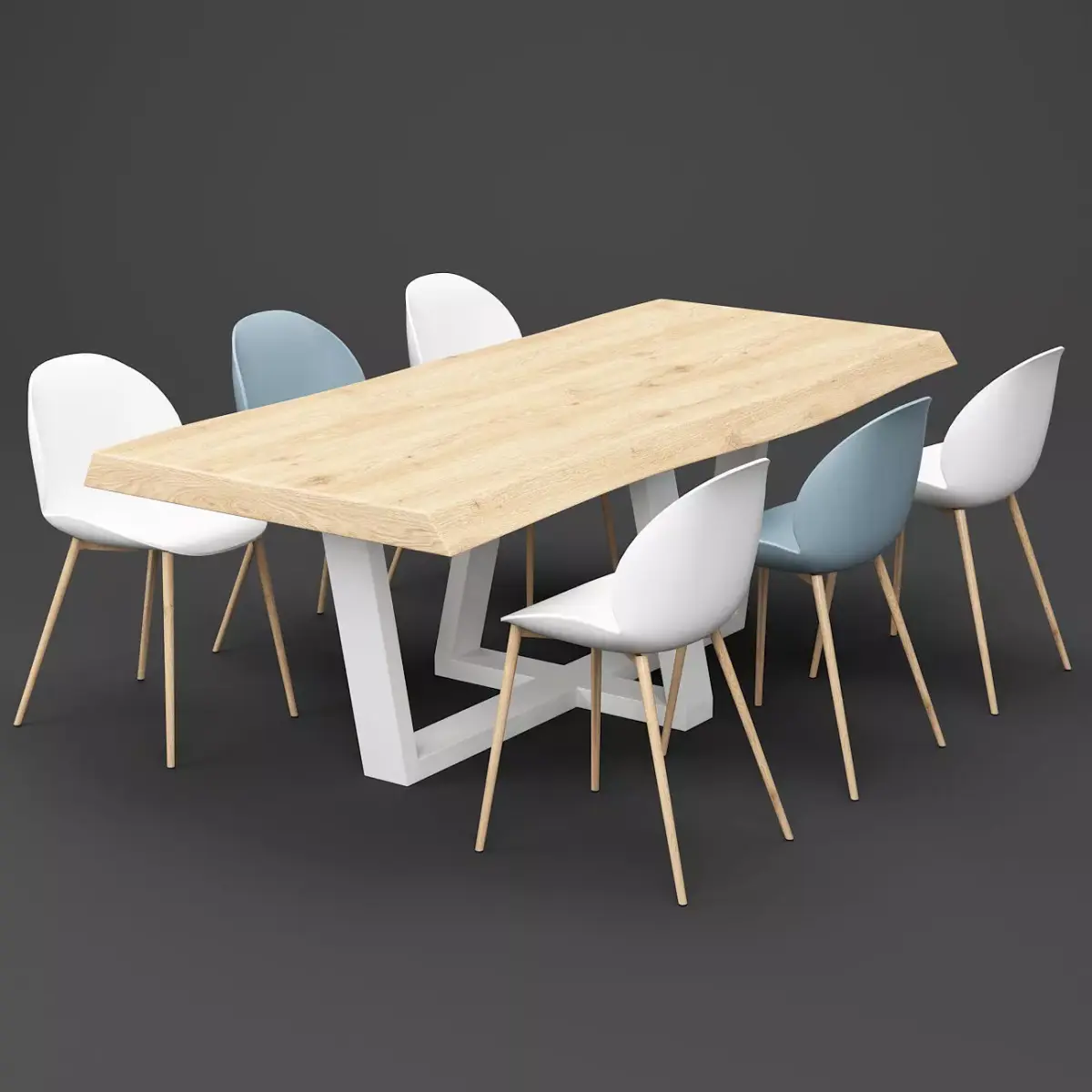 Dining set 47 Free 3D model