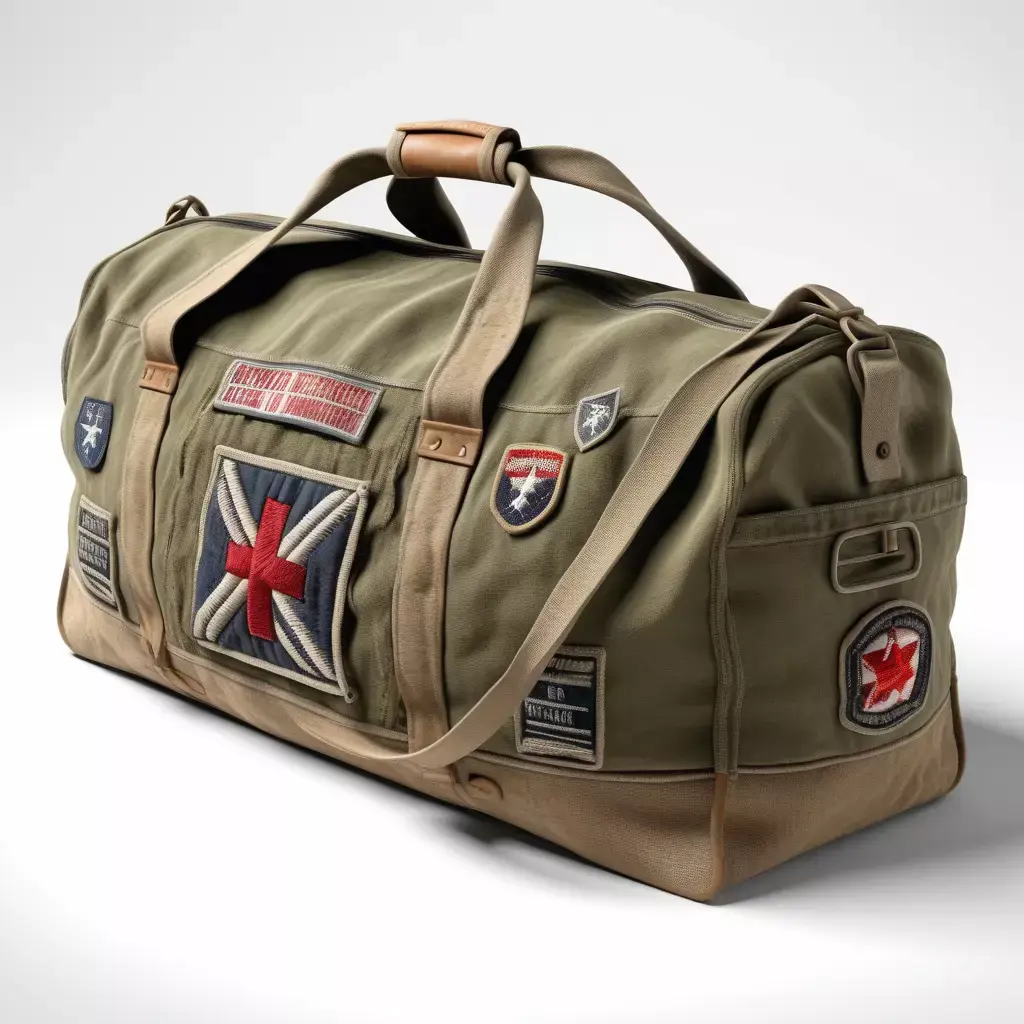 Military Style Canvas Travel Duffel Bag 3D model