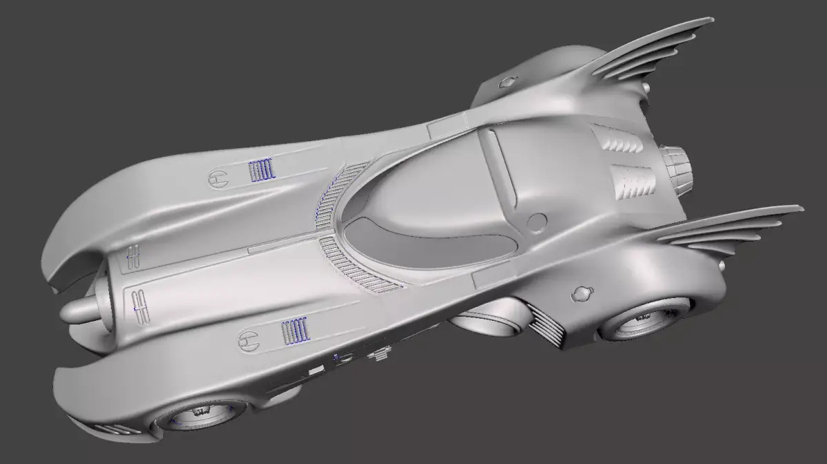 Batmobile 3d model for 3d printing  3D print model