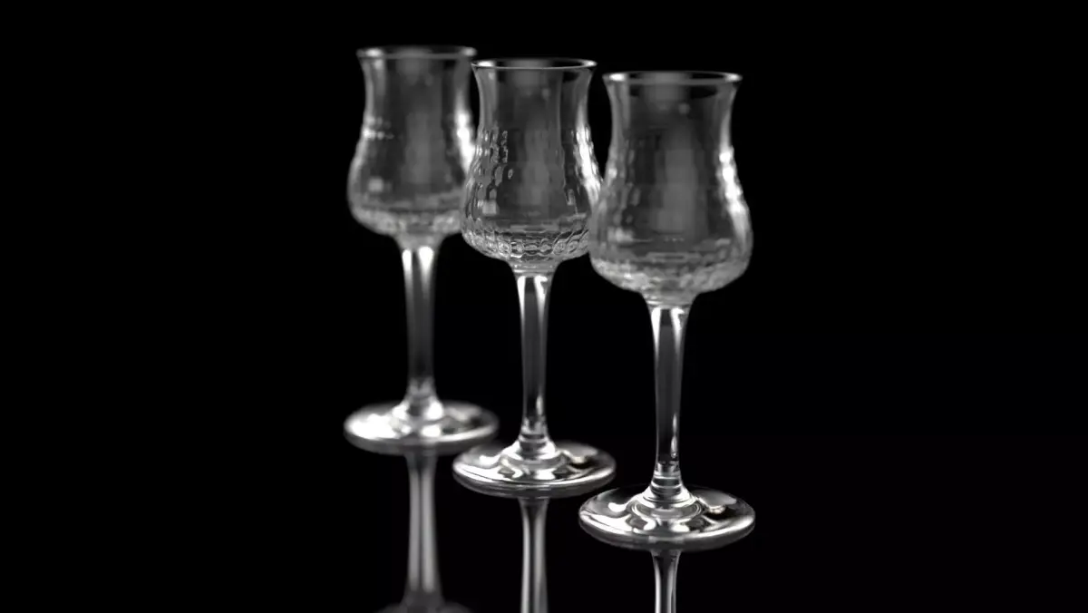 Crystal Champagne Glass Free 3D model