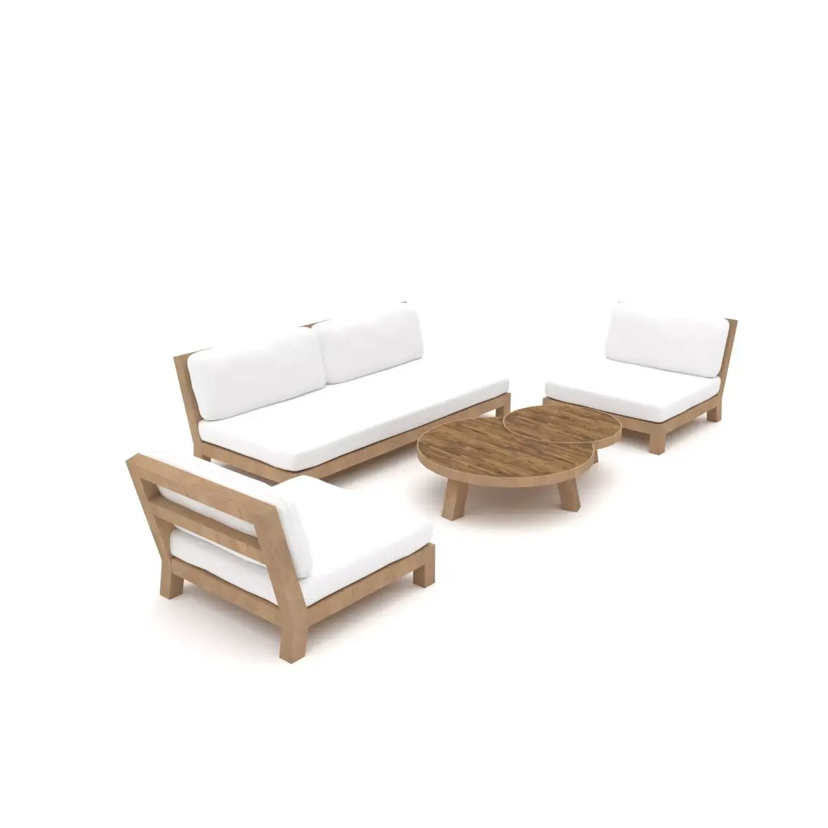 garden furniture set  Low-poly 3D model