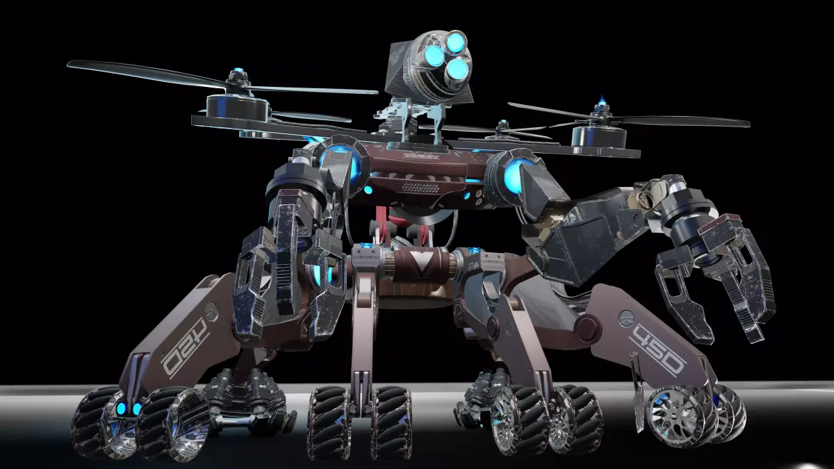 Robo Drone  Low-poly 3D model