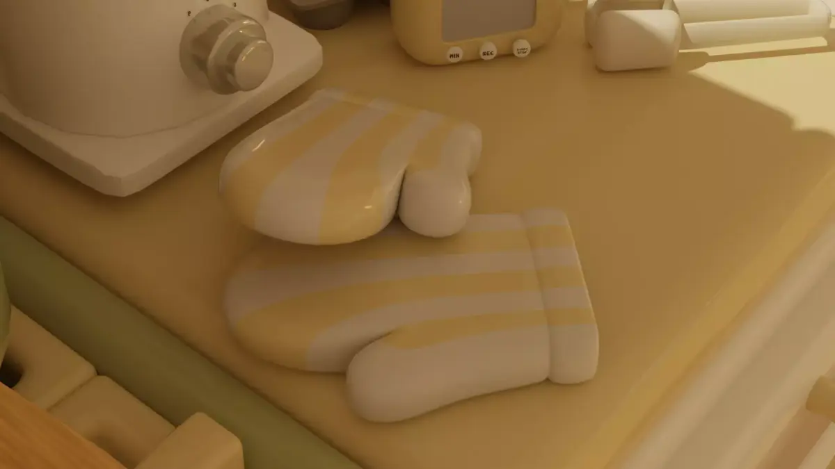 Oven Glove Cozy Model by Poonsiri Free low-poly 3D model