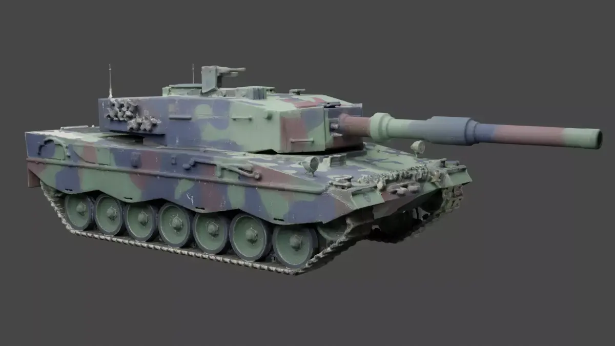 Leopard 2 Main Battle Tank 3D print model