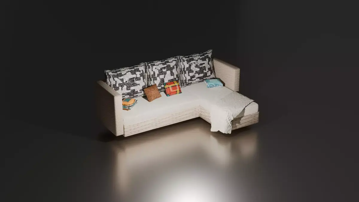 Elegant Couch Free 3D model