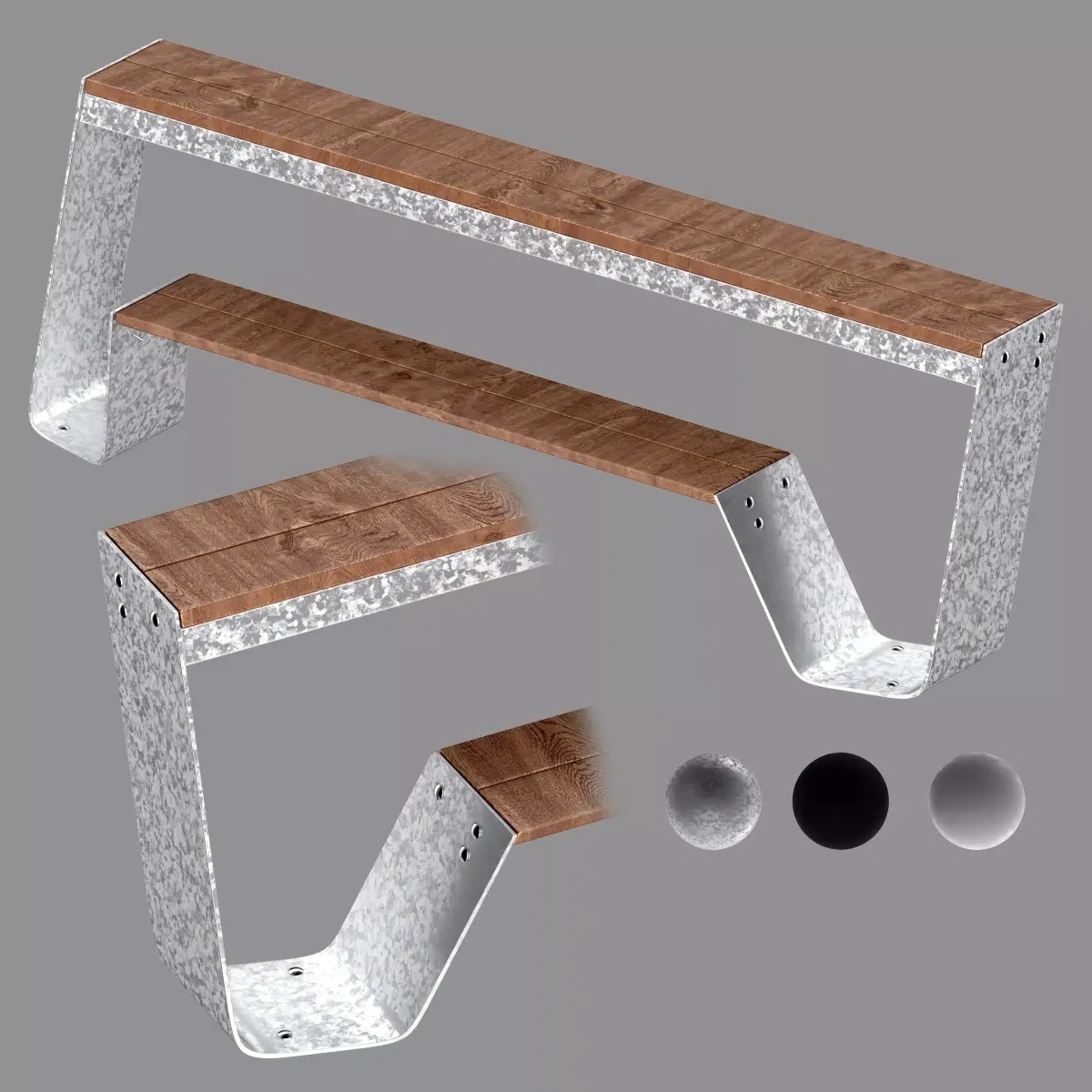 Hopper bench 3D model