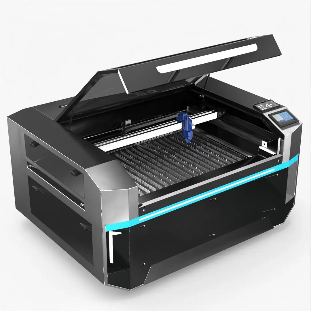 Steel Frame Laser Cutting System Rigged for Cinema 4D 3D model