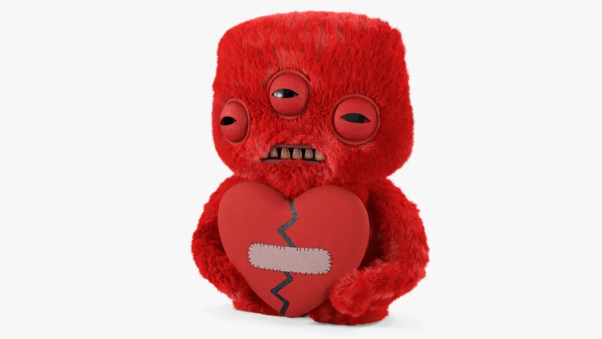 Fuggler Alien Love Fugg Plush Red Fur for Maya 3D model