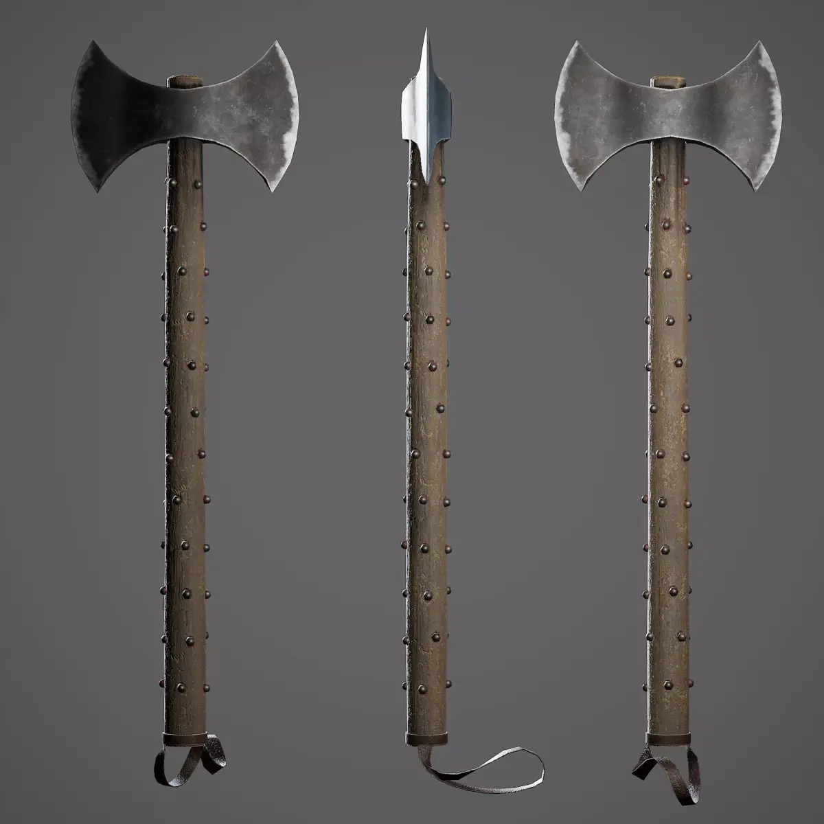 Double Axe Low-poly 3D model purchase