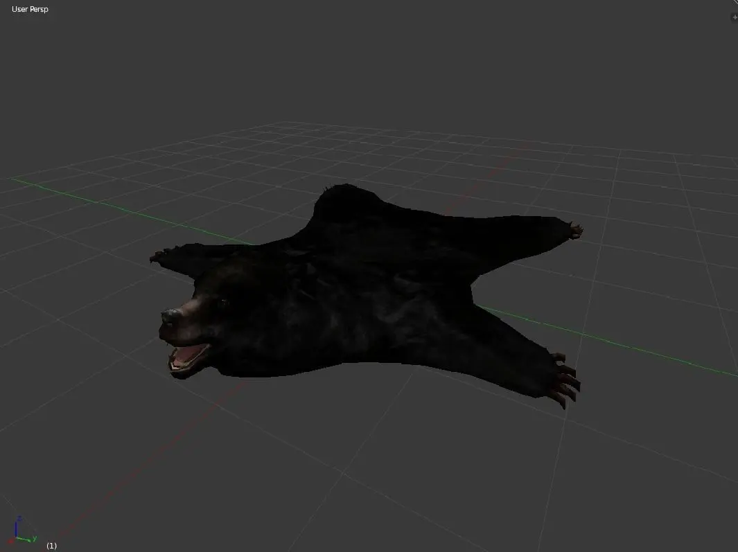 bearskin80 bear lying Free low-poly 3D model
