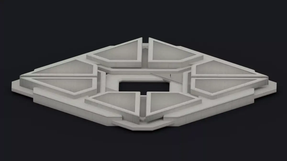 Brutalist Benches 27 Low-poly 3D model