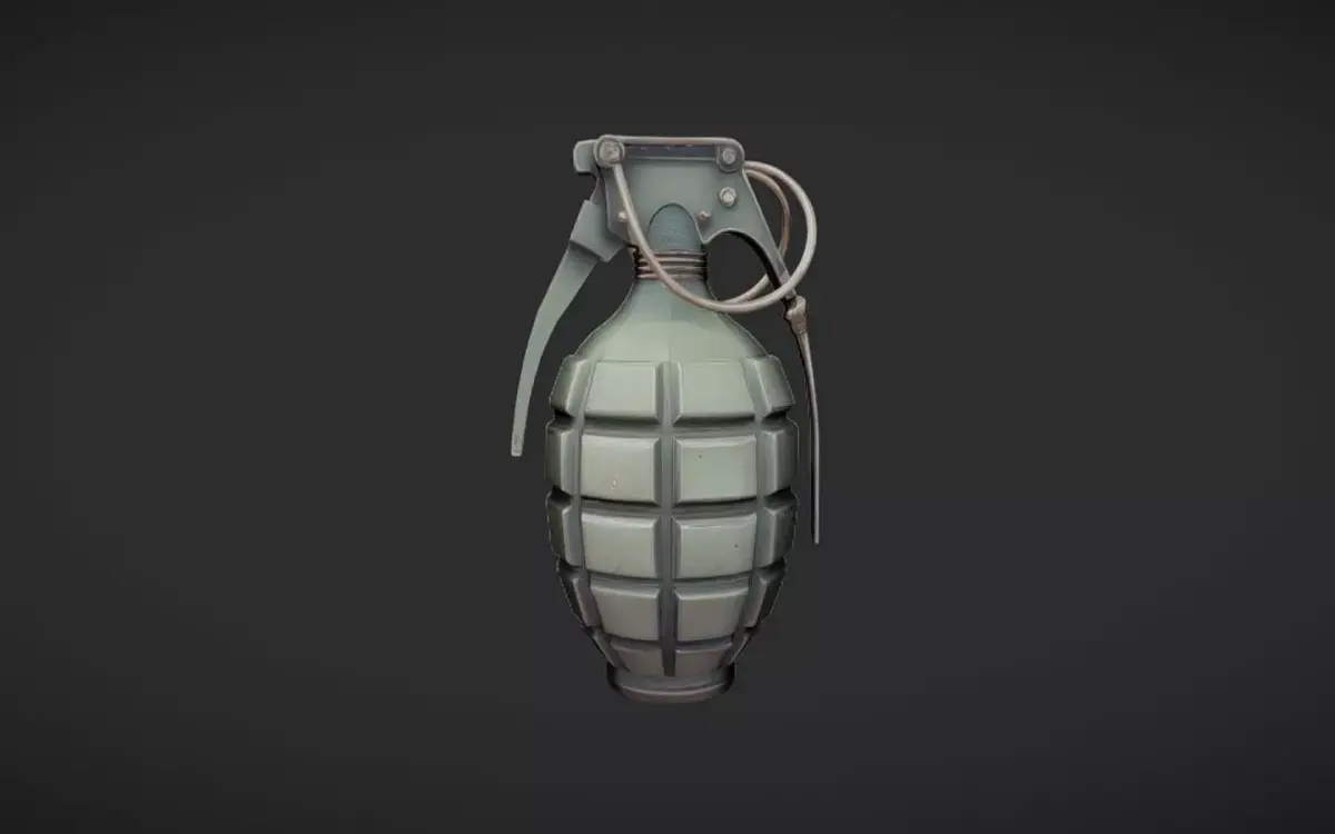 military hand grenade2 3D model