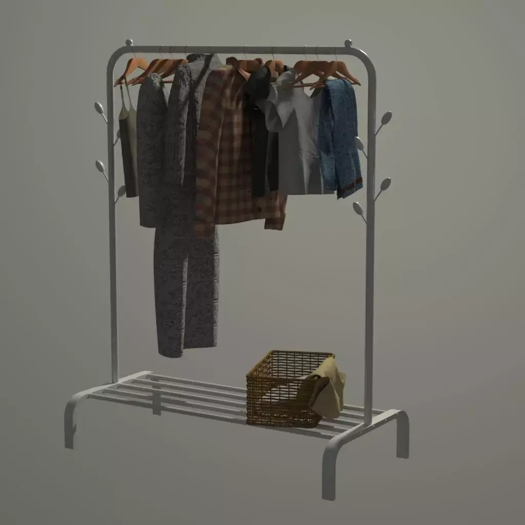 Set of clothes 3D model purchase