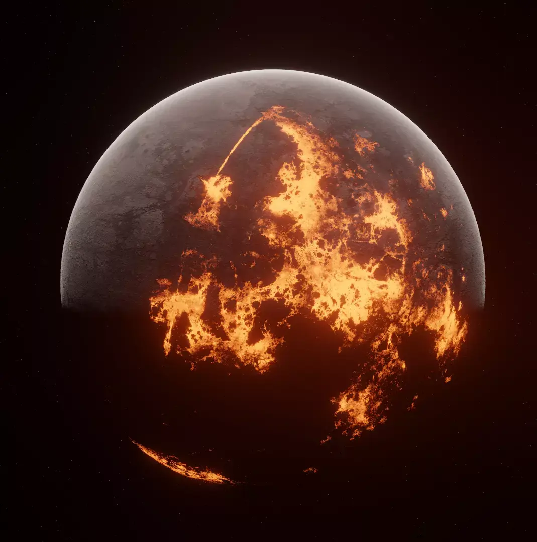 Planet Space Ready to game  Low-poly 3D model 9
