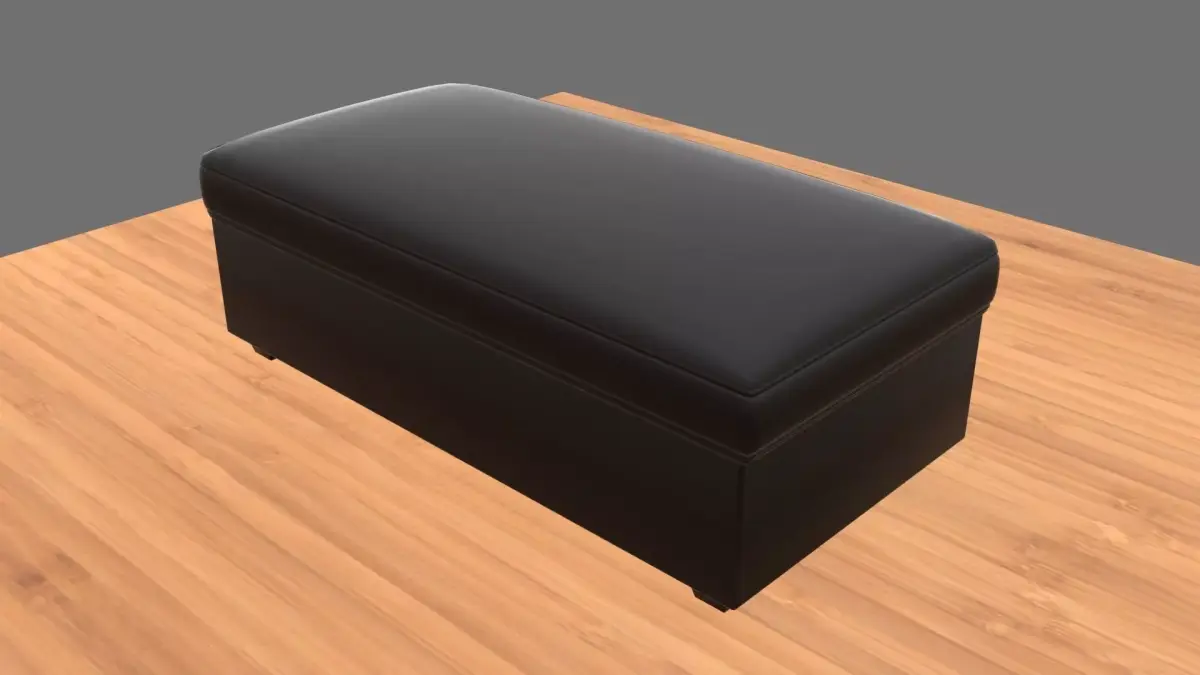 Modern Couch Ottoman Double Free low-poly 3D model