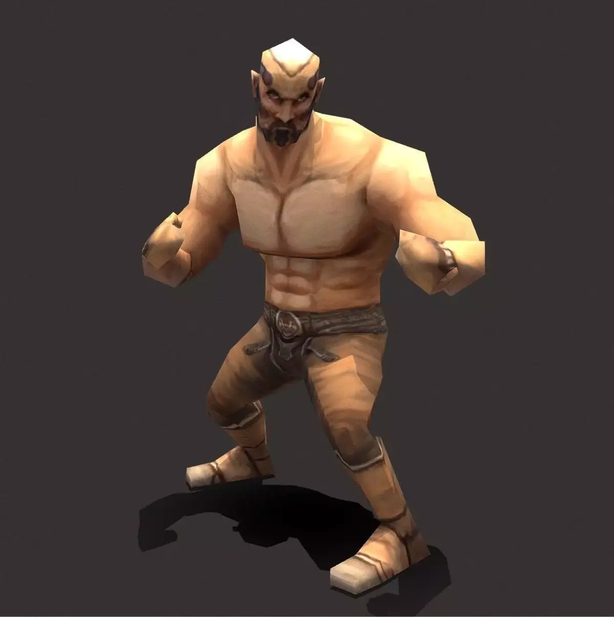 Super lowpoly hand painted Fantasy Warrior Low-poly 3D model