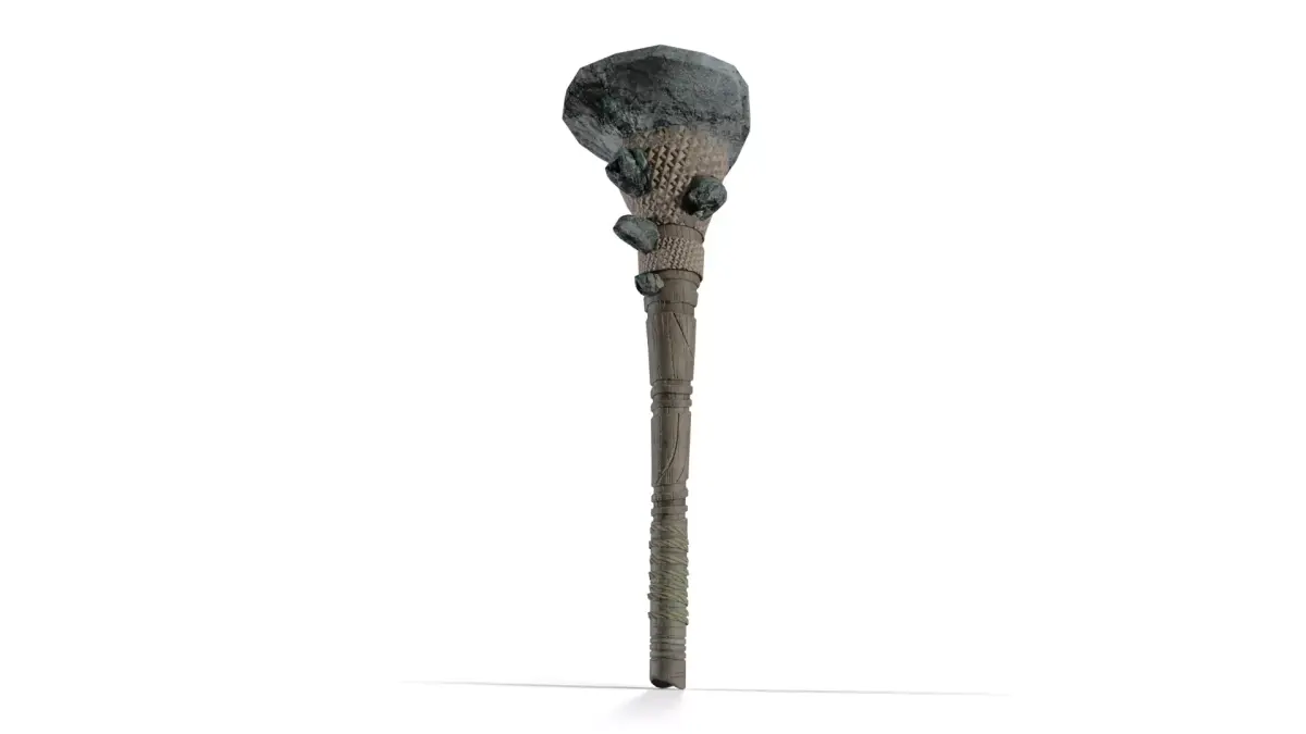 Primitive Stone War Axe Low-poly 3D model