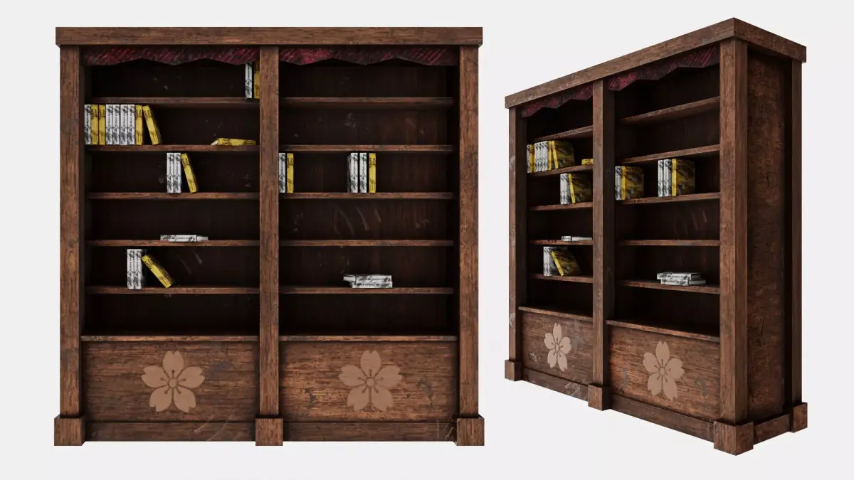 Old Magic Bookshelf Free low-poly 3D model purchase