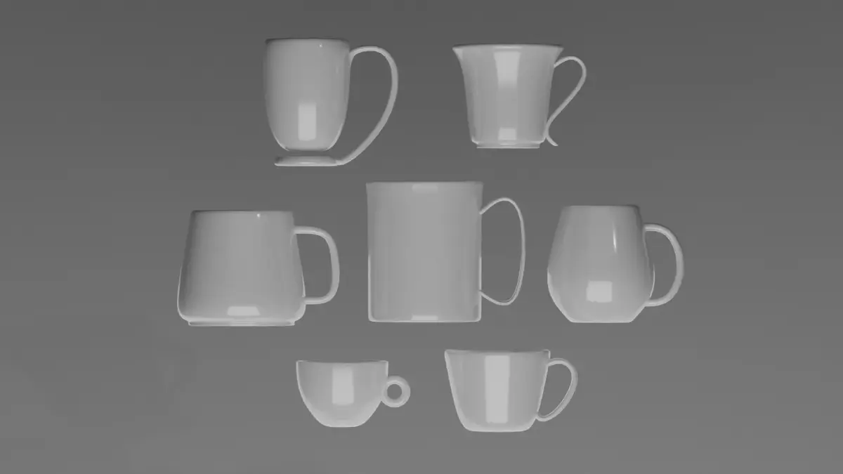 7 Cups Kit 3D model