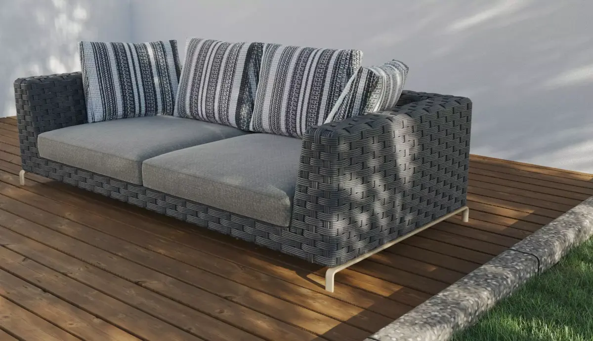 Rattan Outdoor Sofa Free 3D model