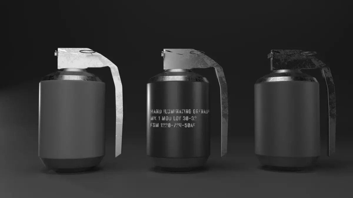 Grenade 3D Model  Game Ready Tactical Asset Free low-poly 3D model