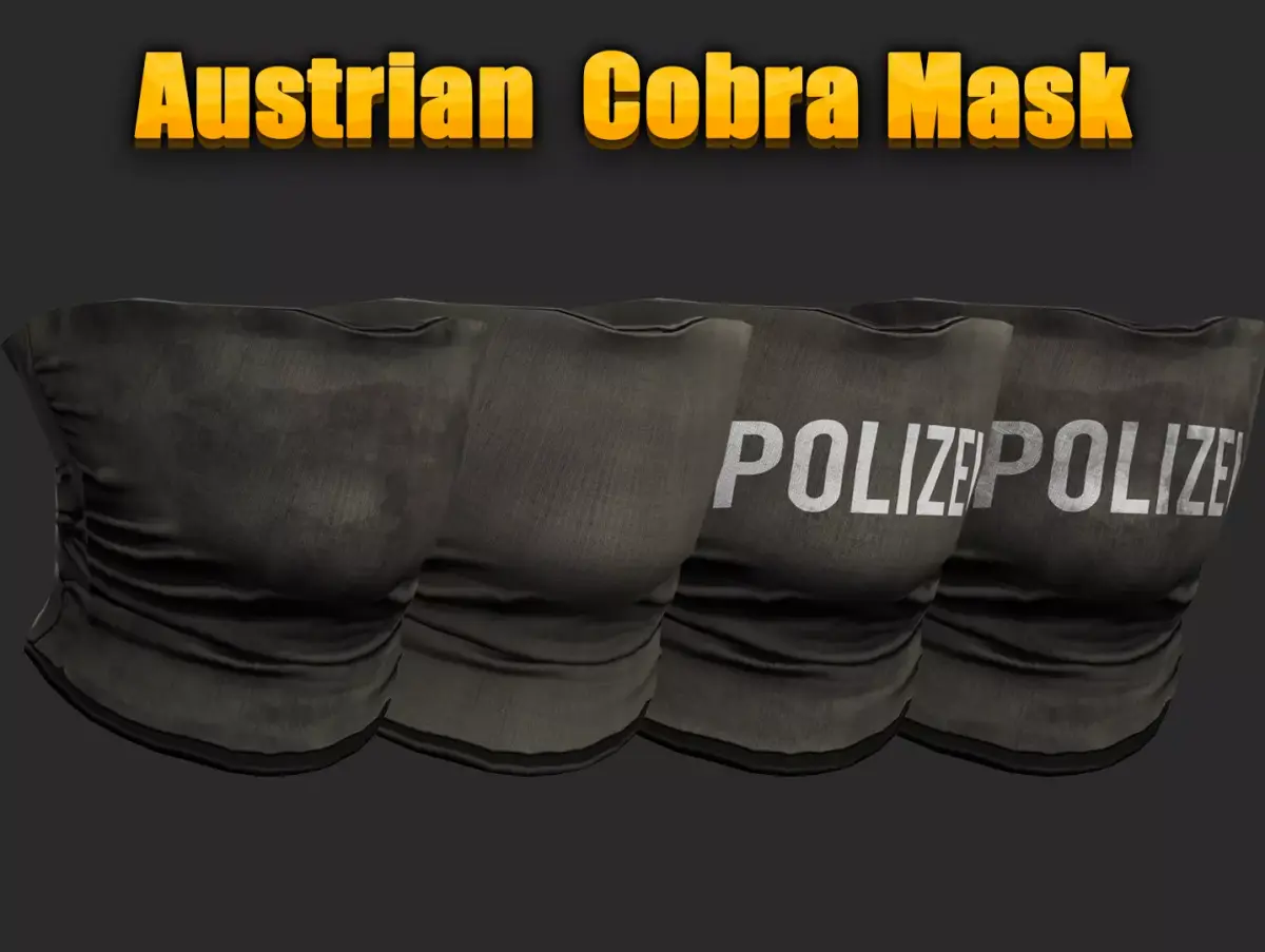 Austrian Army Cobra Military Mask and Tactical GTA FIVEM Low-poly 3D model